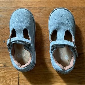 STRIDE RITE Toddler Girl Silver Nell Mary Jane Shoes - 8 Toddler Girl